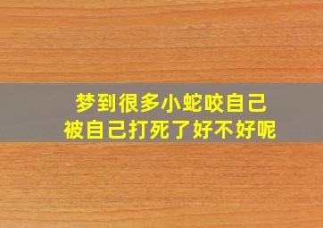 梦到很多小蛇咬自己被自己打死了好不好呢