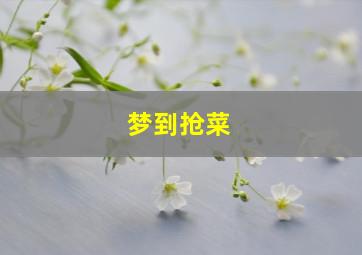 梦到抢菜