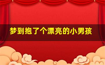 梦到抱了个漂亮的小男孩