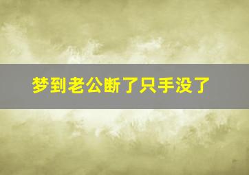 梦到老公断了只手没了