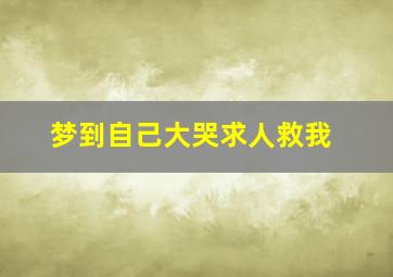 梦到自己大哭求人救我