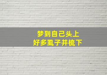 梦到自己头上好多虱子并梳下