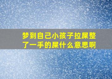 梦到自己小孩子拉屎整了一手的屎什么意思啊