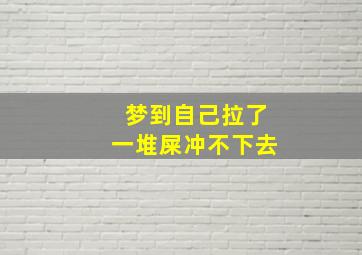 梦到自己拉了一堆屎冲不下去