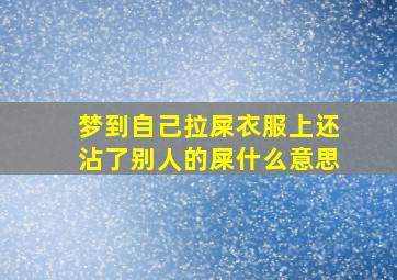 梦到自己拉屎衣服上还沾了别人的屎什么意思