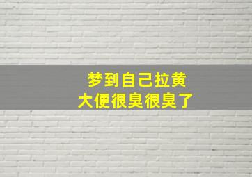 梦到自己拉黄大便很臭很臭了