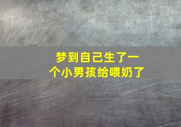 梦到自己生了一个小男孩给喂奶了