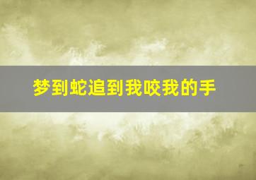 梦到蛇追到我咬我的手