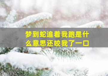 梦到蛇追着我跑是什么意思还咬我了一口