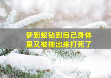 梦到蛇钻到自己身体里又被抽出来打死了