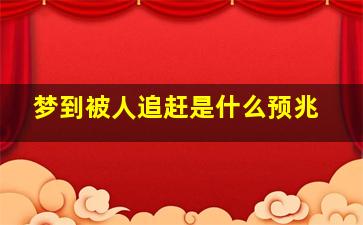 梦到被人追赶是什么预兆