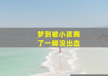 梦到被小孩踢了一脚没出血