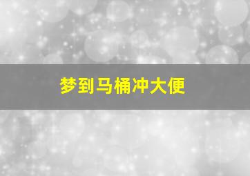 梦到马桶冲大便