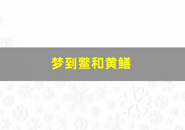 梦到鳖和黄鳝