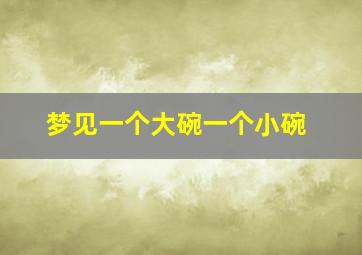 梦见一个大碗一个小碗