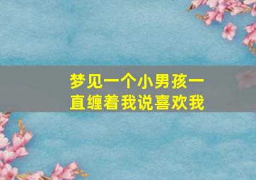 梦见一个小男孩一直缠着我说喜欢我