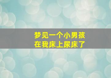 梦见一个小男孩在我床上尿床了