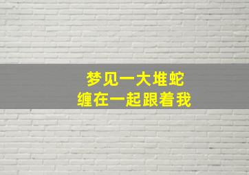 梦见一大堆蛇缠在一起跟着我