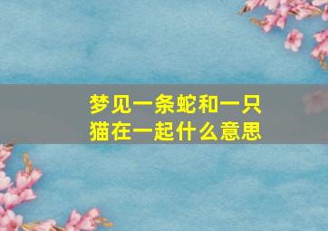 梦见一条蛇和一只猫在一起什么意思