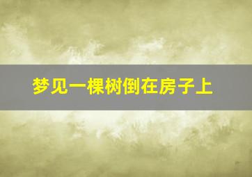 梦见一棵树倒在房子上