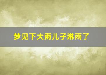 梦见下大雨儿子淋雨了