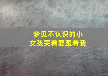 梦见不认识的小女孩哭着要跟着我