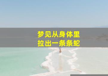 梦见从身体里拉出一条条蛇