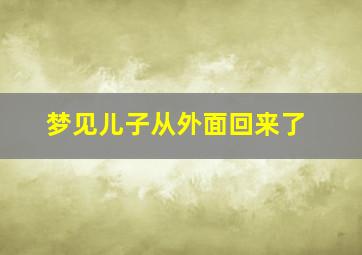 梦见儿子从外面回来了