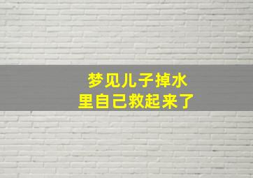 梦见儿子掉水里自己救起来了