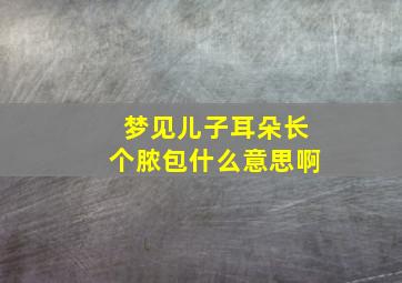 梦见儿子耳朵长个脓包什么意思啊