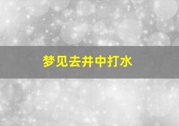 梦见去井中打水