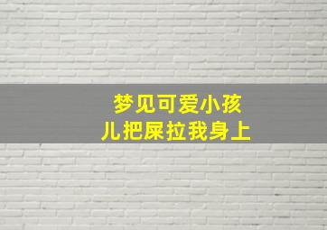 梦见可爱小孩儿把屎拉我身上