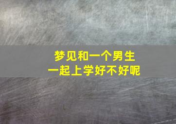 梦见和一个男生一起上学好不好呢