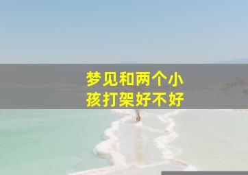 梦见和两个小孩打架好不好