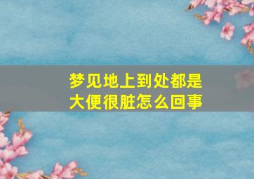 梦见地上到处都是大便很脏怎么回事