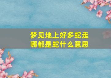 梦见地上好多蛇走哪都是蛇什么意思