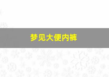 梦见大便内裤