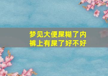 梦见大便屎糊了内裤上有屎了好不好