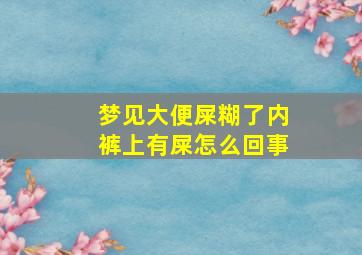 梦见大便屎糊了内裤上有屎怎么回事