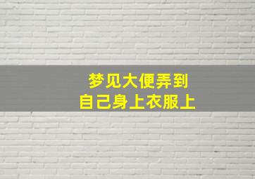 梦见大便弄到自己身上衣服上