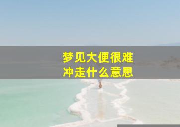 梦见大便很难冲走什么意思