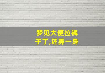 梦见大便拉裤子了,还弄一身