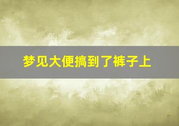 梦见大便搞到了裤子上