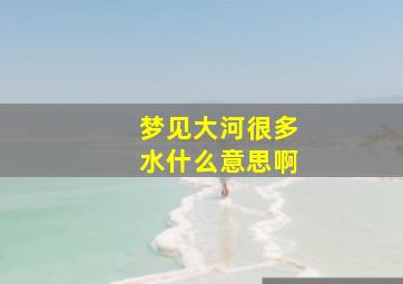 梦见大河很多水什么意思啊