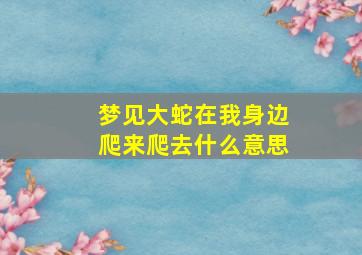 梦见大蛇在我身边爬来爬去什么意思