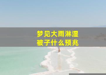 梦见大雨淋湿被子什么预兆