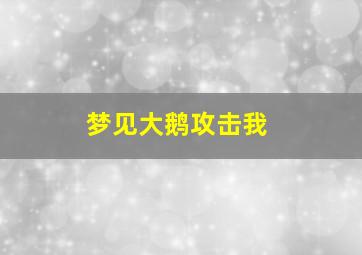 梦见大鹅攻击我