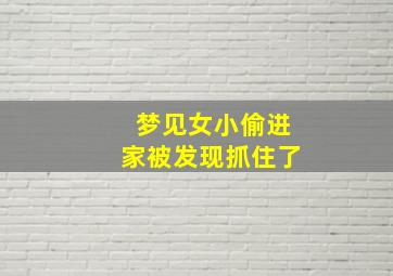 梦见女小偷进家被发现抓住了