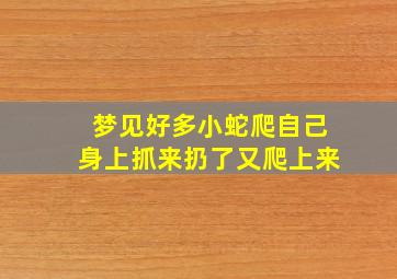 梦见好多小蛇爬自己身上抓来扔了又爬上来