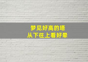 梦见好高的塔从下往上看好晕